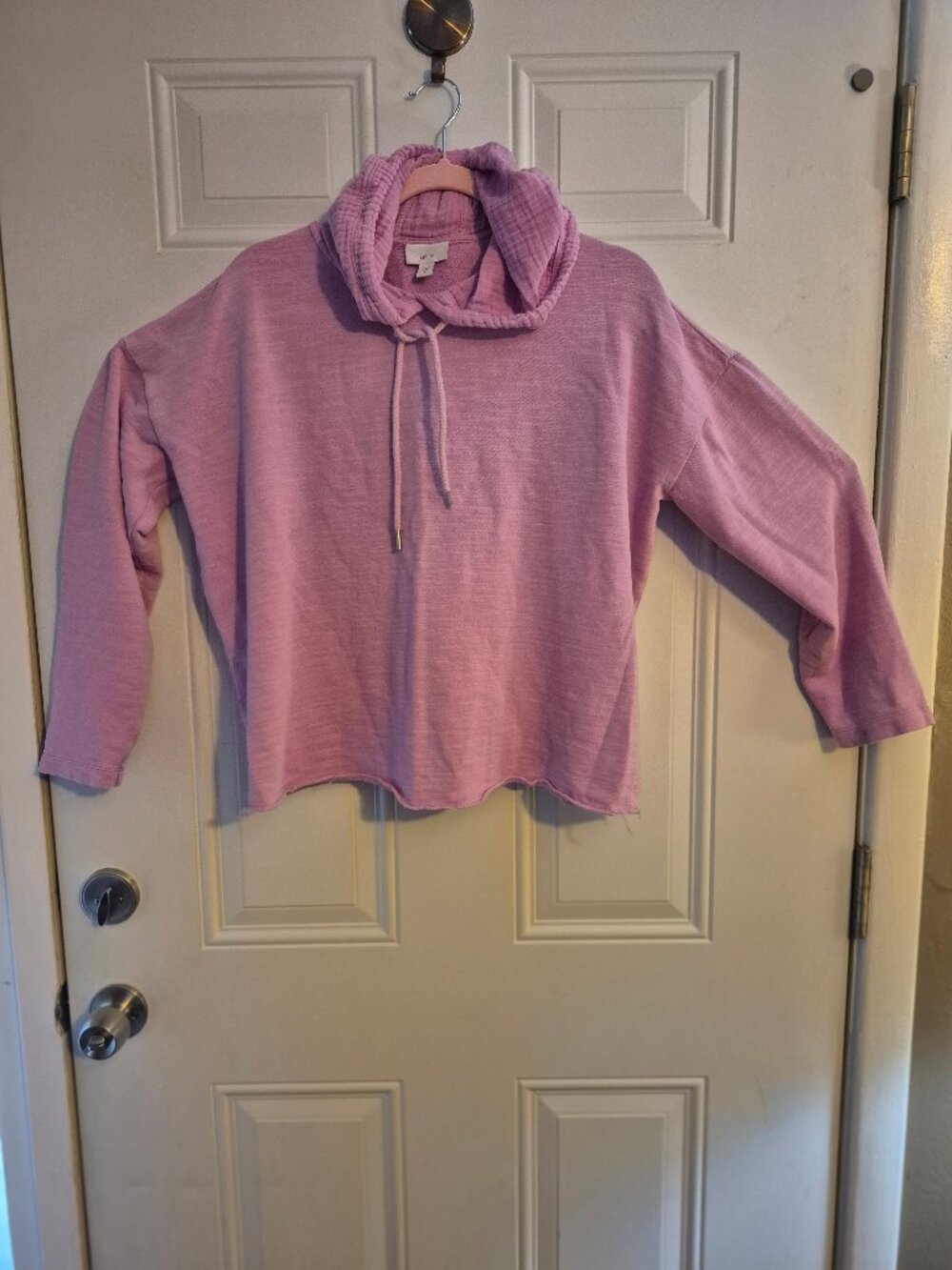 Cropped hoodie, J.Jill. Pink Medium